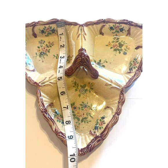 Mid Century Cottagecore Japanise Relish Tray platter - Picture 3 of 6
